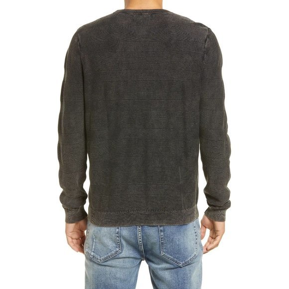 Treasure & Bond Nordstrom Men's Washed Cotton Sweater in Black - Large - Picture 2 of 4